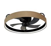 Cecotec Ventilatore da Soffitto con Luce EnergySilence LampAero 650 Beige Design. Paralume in Vimini, 20 W, Lampada Inclusa, Telecomando, Timer Fino a 8 Ore, 3 Velocità, 5 Pale, Estate/Inverno