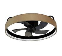 Cecotec Ventilatore da Soffitto con Luce EnergySilence LampAero 650 Beige Design. Paralume in Vimini, 20 W, Lampada Inclusa, Telecomando, Timer Fino a 8 Ore, 3 Velocità, 5 Pale, Estate/Inverno