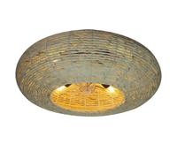 Ventilatore da soffitto Cecotec EnergySilence Lamparero 600 Natural Wicker 20W DC con lampada, telecomando e timer