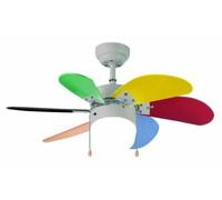 VENTILATORE DA SOFFITTO VINCO 70928 6 PALE 3 VELOCITA' 1 LUCE COMANDO CATENA