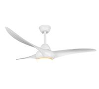 Ventilatore da Soffitto con 3 Pale e Lampada LED SMD Ø145 cm 3 Velocità Bianco Opaco