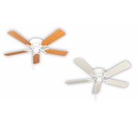 Ventilatore Da Soffitto Con Cavo Kisa Deluxe Bianco 105 Cm Pale Bianche / Acero