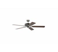 Ventilatore da Soffitto Con Coulisse Silenzioso Senza Luce Potkuri Acciaio Noce