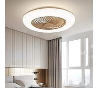 Ventilatore da Soffitto con Illuminazione LED 80W Ventilatore Invisibile Plafoniera e Telecomando Dimmerabile Velocità del Vento Lampada da Soffitto Moderna Creativa Camera da Letto Ultra-Silenziosa