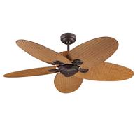 LUCCI AIR Ventilatore da soffitto Fijian II marrone con interruttore a parete