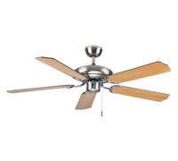Ventilatore da Soffitto con Interruttore Steel Star 132 CM Cromo Senza Luce [EEK: Non valutato]