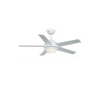 Ventilatore da Soffitto con Lampada e Telecomando Affresco Bianco E Pino 112 CM