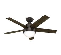Ventilatore da Soffitto con Lampada Stili Bronzo 117 CM Ventola Telecomando [EEK: Inaditato]