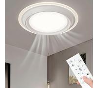 Ventilatore da Soffitto con Luce 60W, Ventilatore da Soffitto Senza Pale da 20 Pollici con Telecomando e 6 Velocità - LED Dimmerabile da 4800LM, Motore DC Reversibile Silenzioso per Camera da Frosted
