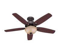 Ventilatore da Soffitto con Luce Builder Deluxe Bronzo Camera Letto [EEK: Inaditato]