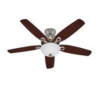 Ventilatore da Soffitto con Luce Builder Deluxe Nichel Camera Letto [EEK: Non valutato]