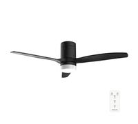 Cecotec Ventilatore da soffitto con luce EnergySilence Aero 4600 Arctic Black&Black. Motore DC 38 W, lampada LED da 18 W, 132 cm, 3 pale aerodinamiche, 6 velocità, funzione estate e inverno