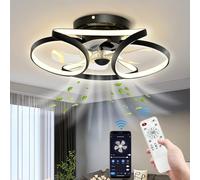 Ventilatore da Soffitto con Luce con APP/Telecomando, Pale da Soffitto Silenziose con Lampada Dimmerabile 3500K-7000K, 6 Velocità, Timer, per Soggiorno, Camera da Letto, Pranzo e Balcone - 50cm