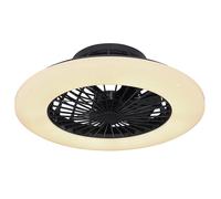 Ventilatore da soffitto con luce e telecomando Plafoniera silenziosa con ventola dimmerabile, timer luce notturna CCT effetto stella, LED 30 Watt 1800lm 3000-6500K, 50 cm, soggiorno