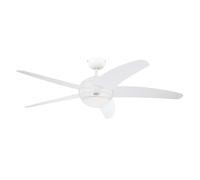 Ventilatore Da Soffitto Con Luce E Telecomando WESTINGHOUSE BENDAN Bianco 132 Cm
