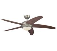 Ventilatore Da Soffitto Con Luce E Telecomando WESTINGHOUSE BENDAN Zinco 132 Cm [EEK: G]