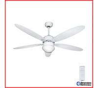 Ventilatore da Soffitto con Luce e Telecomando ZEPHIR zfr9111b E27 5 Pale Legno