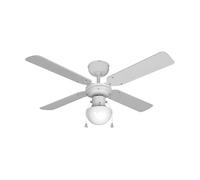Ventilatore da Soffitto con Luce EDM 33800 Caribe Bianco 50 W