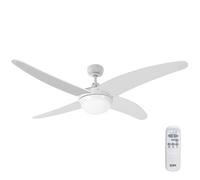 Ventilatore da Soffitto con Luce EDM 33806 Caspio Bianco 60 W