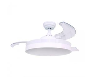 Ventilatore da Soffitto con Luce Gruppo FM VT-SENZA 36W 107cm Pale Retrattili Telecomando Timer