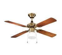 Ventilatore In Metallo Finitura Ottone Brunito 4 Pale.