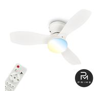 Ventilatore da soffitto con luce LED Briloner CCT 15W 60cm 3964016 bianco