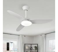 Ventilatore da Soffitto con Luce LED da 100cm,6 Velocità,Silenzioso con Lampadario Ventilatore,Reversibile, Luce a 3 Colori,Tempistica,per Soggiorno e Camera da Letto,Ventilatore con Telecomando