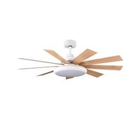 Ventilatore da Soffitto con Luce LED IluminaShop Vera 36W 132cm 6 Velocità Motore DC Telecomando Timer Funzione Inverno