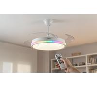 Ventilatore da soffitto InnovaGoods Nexory LED RGB 6 velocità motore DC