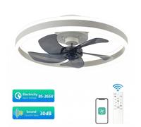 Ventilatore da Soffitto con Luce LED Telecomando Lampada Moderna Smart Silenzios
