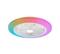 Ventilatore da Soffitto con Luce Philips Amigo Flat Fan Ceiling 60W 48cm 6 Velocità Telecomando LED RGB