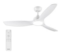 Philips Fixed-Blade ventilatore a soffitto illuminazione LED, 3 pale, 132 cm di diametro, 2650 lumen, luce bianca tunabel da 3000 K a 6500 K, intensità regolabile al 5%, telecomando incluso, bianco