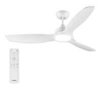 Philips Fixed-Blade ventilatore a soffitto illuminazione LED, 3 pale, 132 cm di diametro, 2650 lumen, luce bianca tunabel da 3000 K a 6500 K, intensità regolabile al 5%, telecomando incluso, bianco