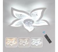 Ventilatore da soffitto con luce, plafoniera moderna a LED da 62 W con telecomando e app, lampada a sospensione dimmerabile per soggiorno