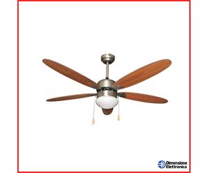 Ventilatore da Soffitto con Luce Silenzioso Agitatore ZEPHIR Legno Lampadario