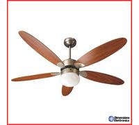 Ventilatore da Soffitto con Luce Telecomando Silenzioso Agitatore ZEPHIR zfr9111