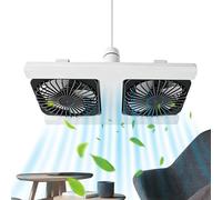 Ventilatore da Soffitto con Luce,Tre Velocità Timer Potente Doppia Testa Regolabile,A Vite con LED - per Ufficio Camera Soggiorno Cucina