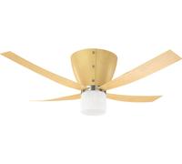 Ventilatore da Soffitto con Luce Valhalla Faggio 132 CM Ventola Telecomando