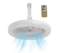 Ventilatore da soffitto con luce, ventilatore a LED con telecomando - Ventilatore da soffitto dimmerabile a 3 colori, velocità del vento a 3 velocità, temporizzazione, con 3 pale per sala studio