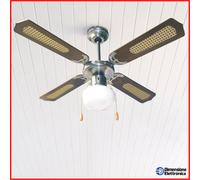 Ventilatore Soffitto 4 Pale 107cm In Legno Con Luce 3 Velocità Zephir ZFS9107M [EEK: NON APPLICABILE]