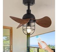 Ventilatore Da Soffitto Con Luci 22'' industriale Ceiling Fan With Lights, Remote Control Lampada Da Soffitto Con Ventilatore Farmhouse Plafoniera Ventilatore Fixture For Cameretta Soggiorno Cucina