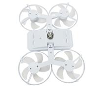 Ventilatore da soffitto con luci, Ventilatore da soffitto con luci per camera da letto, LED ispirato ai droni - Flusso d'aria surround a 360°, Telecomando luce dimmerabile, Presa E27, Asta di pr