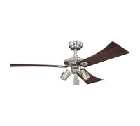 Ventilatore da Soffitto con Telecomando 3 Spot Plafoniera Ventola Raffreddamento