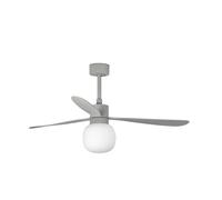 Ventilatore da Soffitto con Telecomando Amelia Grigio Dc Silenzioso Lampada LED [EEK: F]