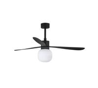 Ventilatore da Soffitto con Telecomando Amelia Nero Dc Silenzioso Lampada LED [EEK: F]
