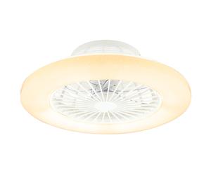 Ventilatore da soffitto con telecomando Plafoniera con ventilatore Lampada ventilatore dimmerabile, timer CCT effetto stella, LED 30W 1800lm 3000-6500K, D 50 cm