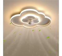 Ventilatore da Soffitto con Ventilatore A LED, Telecomando, Lampada da Soffitto, velocità del Vento, Dimmerabile, 40 W, Nuvole Creative, Lampada, Ventilatore Silenzioso per Sala da Pranzo,