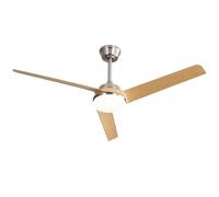 Ventilatore da soffitto da 52 pollici con luce LED da 22 W e telecomando, 3 ali in ABS, motore DC reversibile per estate/inverno, funzionamento silenzioso, luce a 3 colori dimmerabile, ideale per