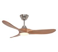 Dc Ventilatore con Telecomando LED Regolatore Eco Genuino 122 CM Cromo Quercia [EEK: F]