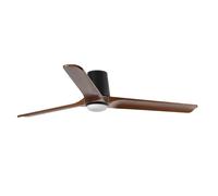 FARO BARCELONA 338391S - HEYWOOD TUB LED L Ventilatore nero/noce 10 W SWT